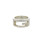 Gucci Cutout 925 Sterling Silver Ring