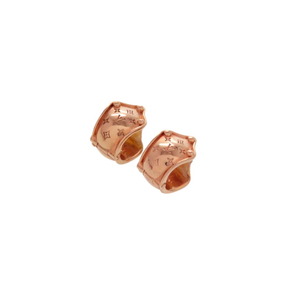 Louis Vuitton Dormes Clip Earrings Pink Gold