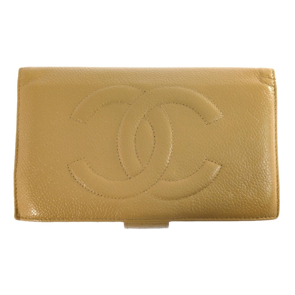 Chanel CC Logo Wallet Beige