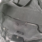 Chanel Camellia Locky Canvas Tote CC Logo Black Vintage — view 5