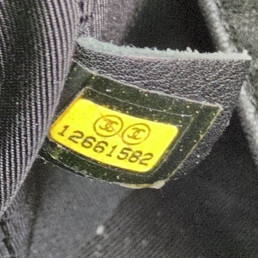 Chanel Camellia Locky Canvas Tote CC Logo Black Vintage — view 7