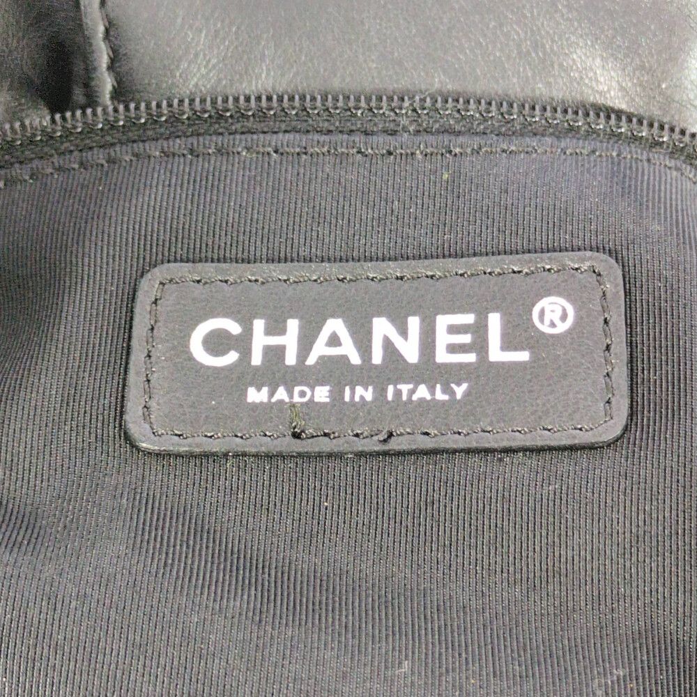Chanel Camellia Locky Canvas Tote CC Logo Black Vintage — view 6