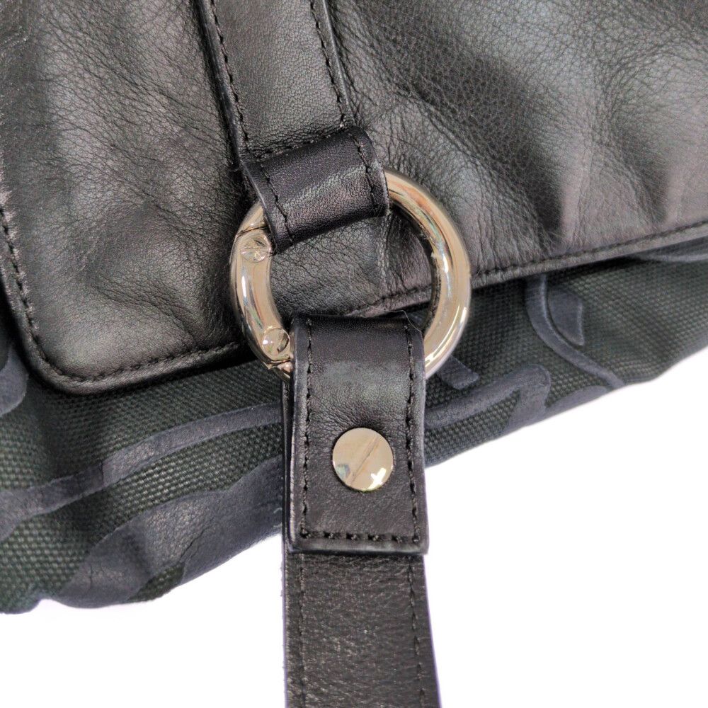 Chanel Camellia Locky Canvas Tote CC Logo Black Vintage — view 8
