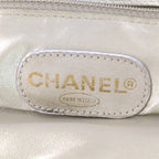 Chanel Caviar Leather Jumbo CC Logo Chain Tote CC Beige Gold Vintage — view 6