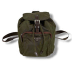 Prada Triangle Logo Drawstring Backpack Tessuto — view 2