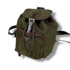 Prada Triangle Logo Drawstring Backpack Tessuto