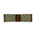 Gucci Vintage Sherry Line Beige Brown GG Supreme Canvas Leather Clutch — view 8