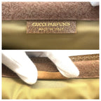 Gucci Vintage Sherry Line Beige Brown GG Supreme Canvas Leather Clutch — view 4