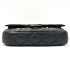 Chanel Phone Case Black Charm Shoulder Bag Chain Wallet Rhinestone Gold — view 5
