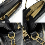 Chanel Phone Case Black Charm Shoulder Bag Chain Wallet Rhinestone Gold — view 8