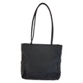 Prada Tessuto Black Silver Nylon 50 Tote Shoulder Bag