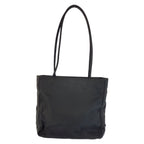 Prada Tessuto Black Silver Nylon 50 Tote Shoulder Bag