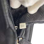 Prada Tessuto Black Silver Nylon 50 Tote Shoulder Bag — view 6