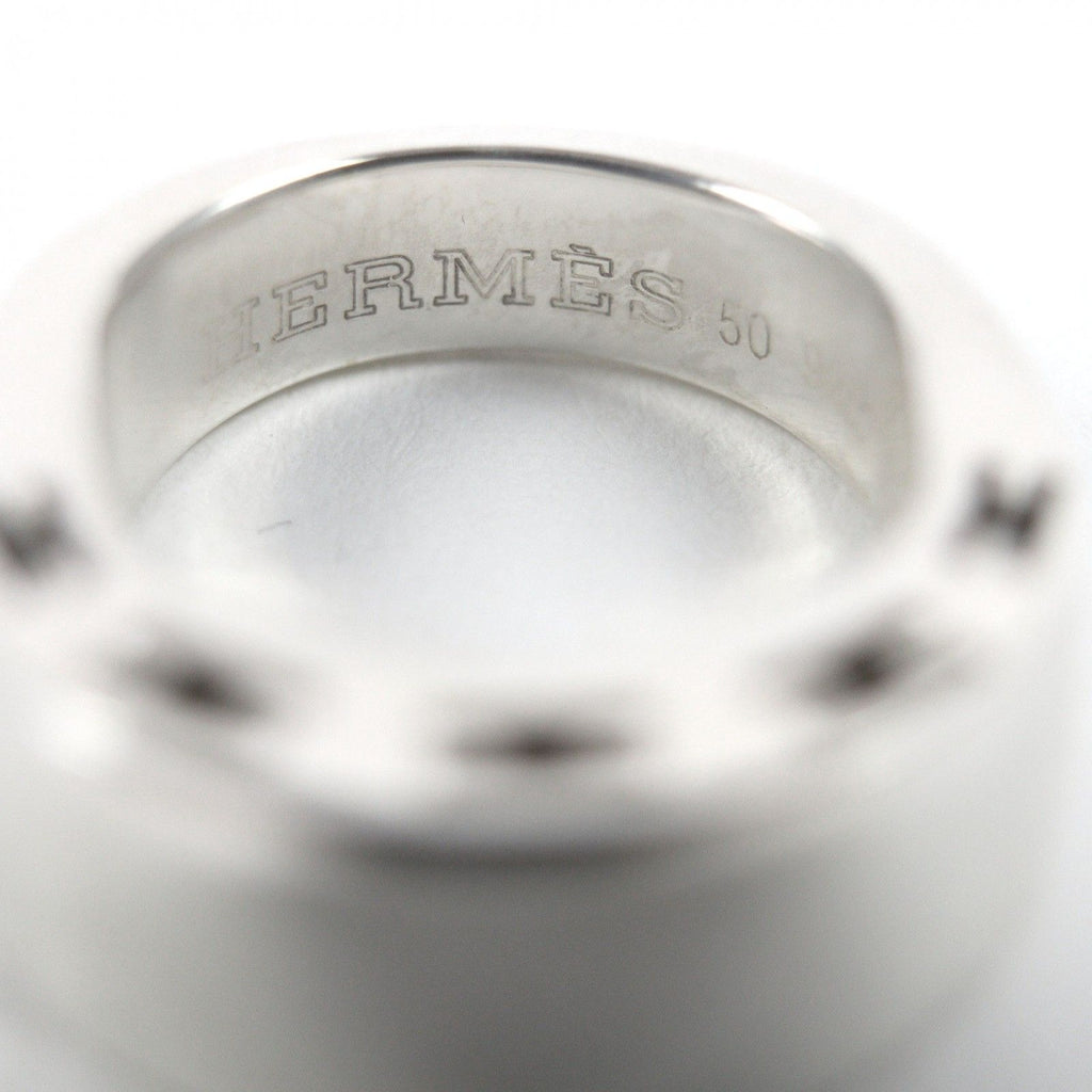 Hermes Curarte Logo Ring Silver 50 Jp7 Recommended — view 6