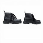 Loewe Mid Cut Combat Boots Leather Short Black — view 4