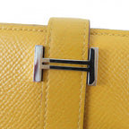 Hermes Bearn Compact Veau Epsom Joan Ambre Silver Wallet Bifold — view 6