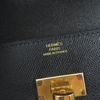 Hermes Kelly Pocket Long Veau Epsom Gold Wallet Black — view 9