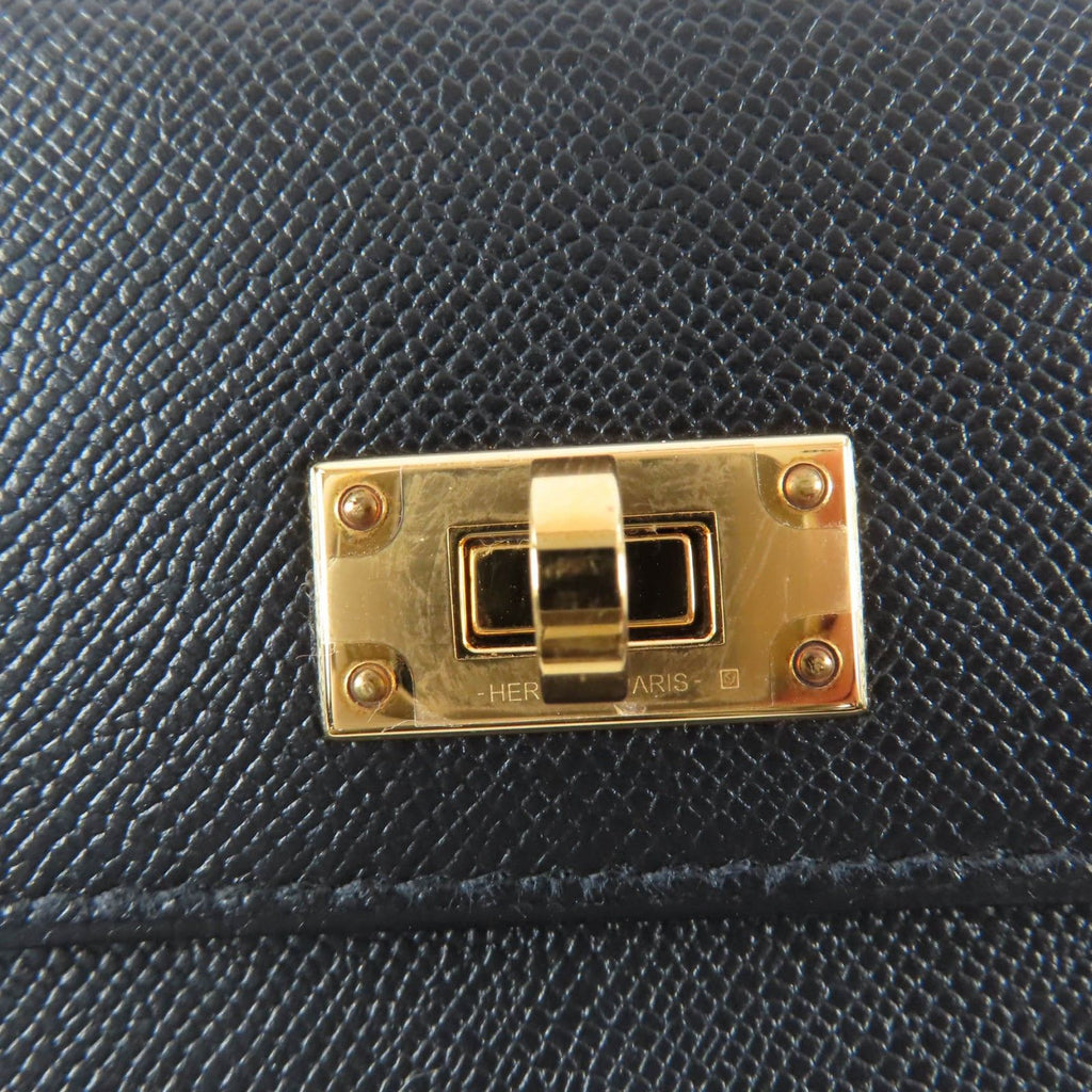Hermes Kelly Pocket Long Veau Epsom Gold Wallet Black — view 8