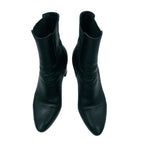 Saint Laurent Paris Boots Leather High Heels Chelsea Side Gore Shoes Black — view 5