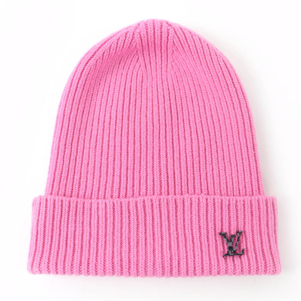 Louis Vuitton Bonnet LV Ahead Cashmere Knit Cap Pink Hat