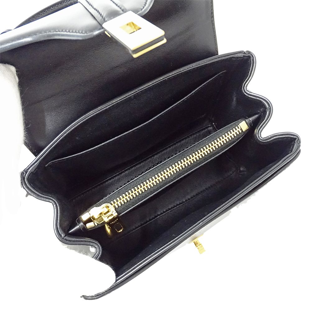 Celine 2-Way Shoulder Bag Mini 16 Seize Leather Black Small — view 5