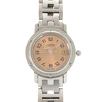 Hermes SS Pink Quartz Watch