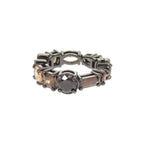 Louis Vuitton LV Light Metal Color Stone L Gunmetal Ring