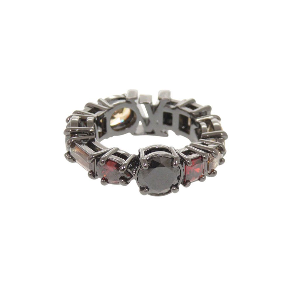 Louis Vuitton LV Light Metal Color Stone L Gunmetal Ring