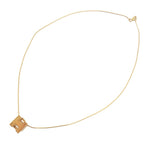 Hermes Cage Cube Metal Ivory Necklace — view 3