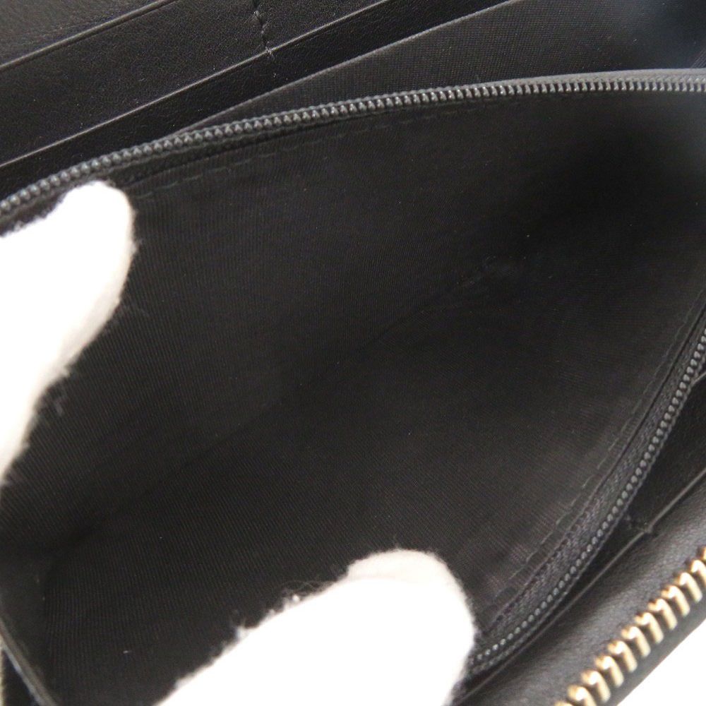 Gucci Micro Guccissima Ribbon Black Zip Around Wallet — view 6