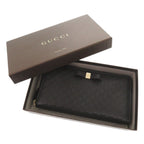 Gucci Micro Guccissima Ribbon Black Zip Around Wallet — view 2