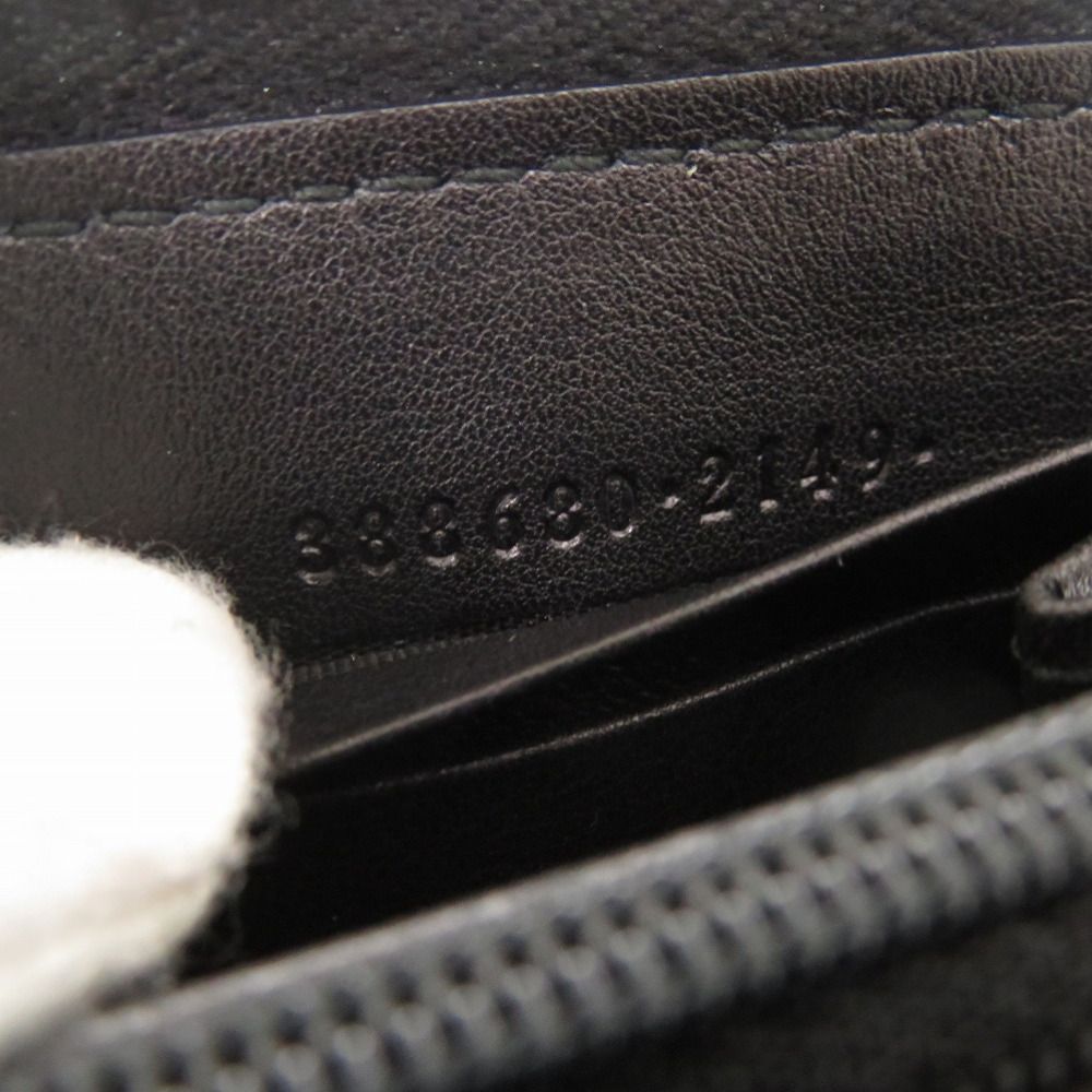 Gucci Micro Guccissima Ribbon Black Zip Around Wallet — view 8