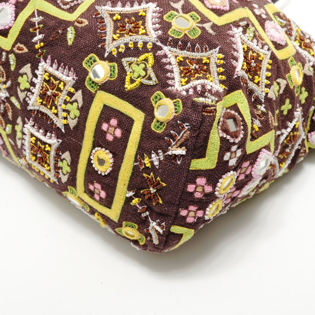 Fendi Tote Beads Embroidery Canvas — view 6