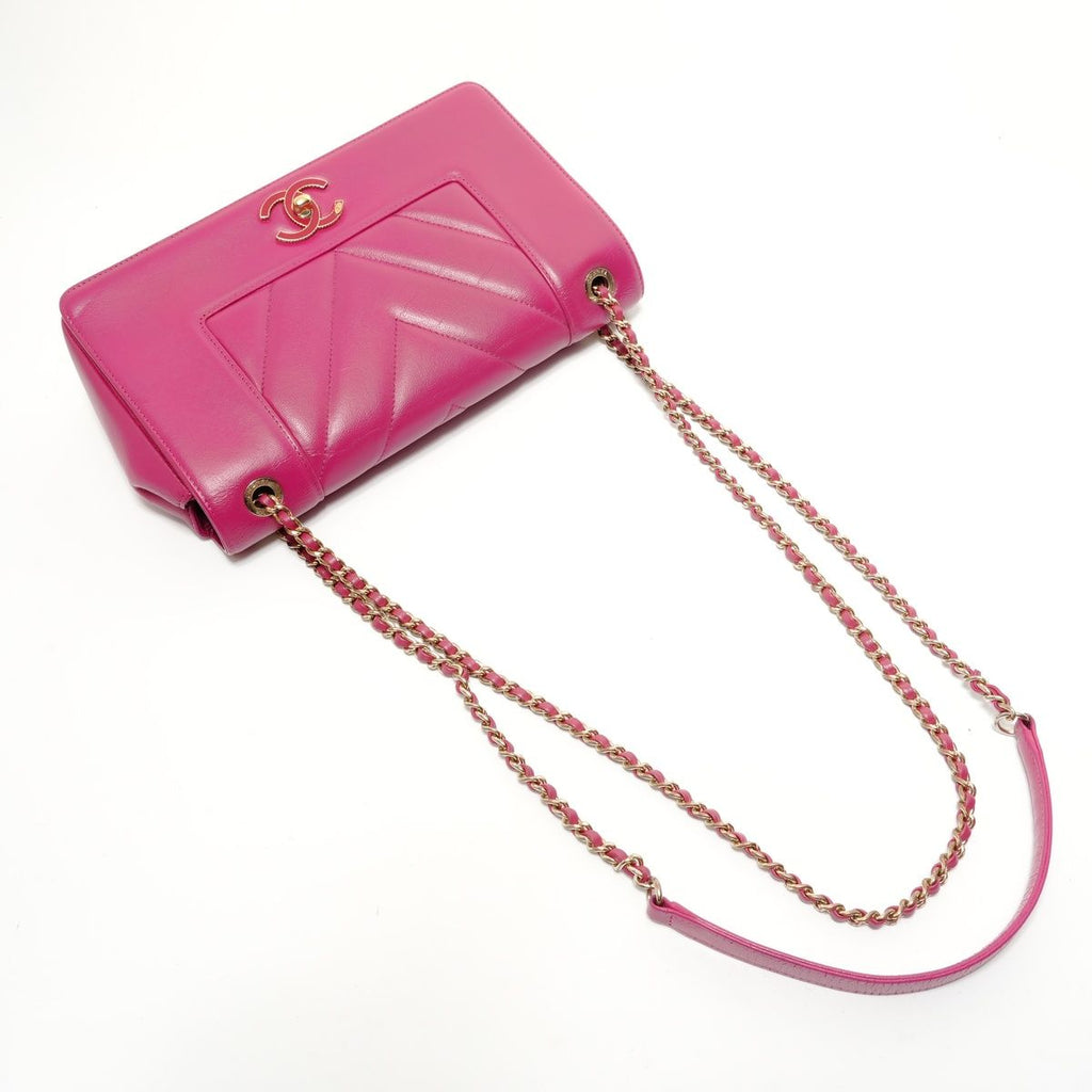 Chanel Shoulder Bag Stitch Mademoiselle Chain Lamb — view 8