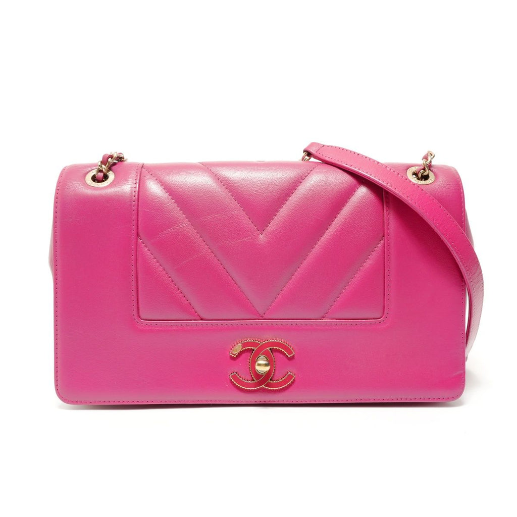 Chanel Shoulder Bag Stitch Mademoiselle Chain Lamb