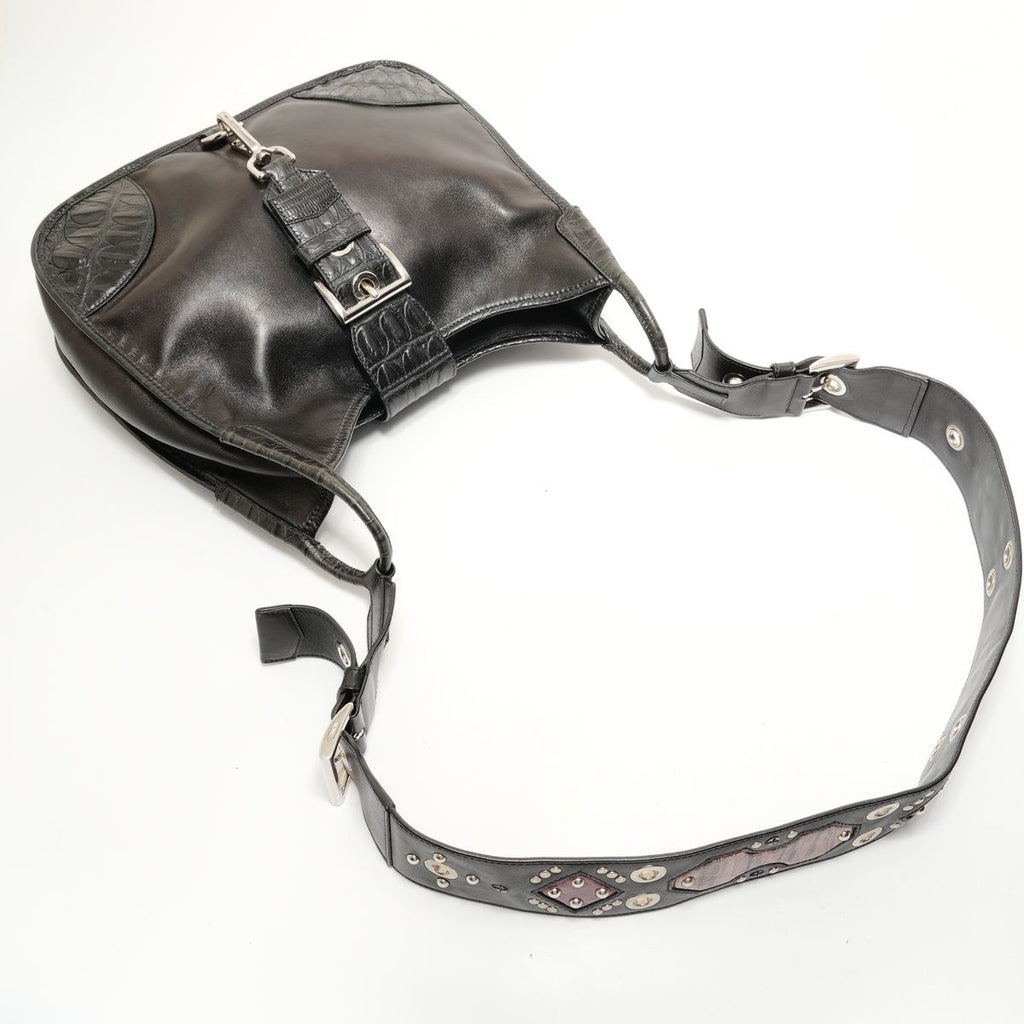 Prada Shoulder Bag Studded Leather — view 8