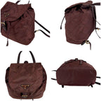 Prada Quilted Processing Tassel Charm Backpack Tessuto Nylon Wine Red — view 4