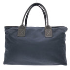 Bottega Veneta Leather Tote Navy Black — view 2