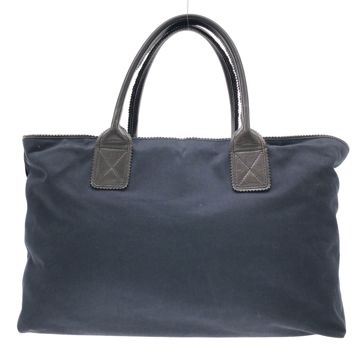 Bottega Veneta Leather Tote Navy Black — view 2