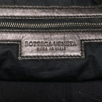 Bottega Veneta Leather Tote Navy Black — view 5