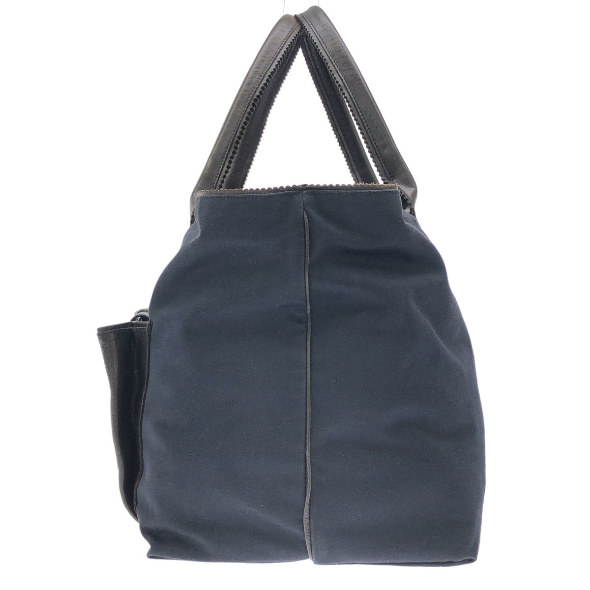 Bottega Veneta Leather Tote Navy Black — view 3