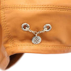 Hermes Leather Beret Camel Brown 58 Hat — view 7