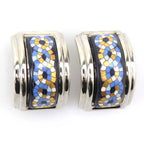 Hermes Earrings Cloisonne Gold