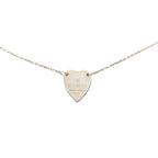 Gucci Trademark Heart Pendant Necklace Silver 1