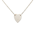 Gucci Trademark Heart Pendant Necklace Silver 1 — view 2