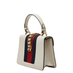Gucci Sylvie Mini 2-Way Shoulder Bag White Leather 1 — view 2