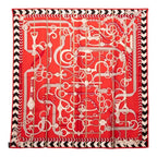 Hermes Carre 90 Panoplie Equestre Horseback Riding Equipment Set Scarf Red