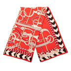 Hermes Carre 90 Panoplie Equestre Horseback Riding Equipment Set Scarf Red — view 2