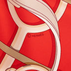 Hermes Carre 90 Panoplie Equestre Horseback Riding Equipment Set Scarf Red — view 5