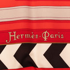 Hermes Carre 90 Panoplie Equestre Horseback Riding Equipment Set Scarf Red — view 4